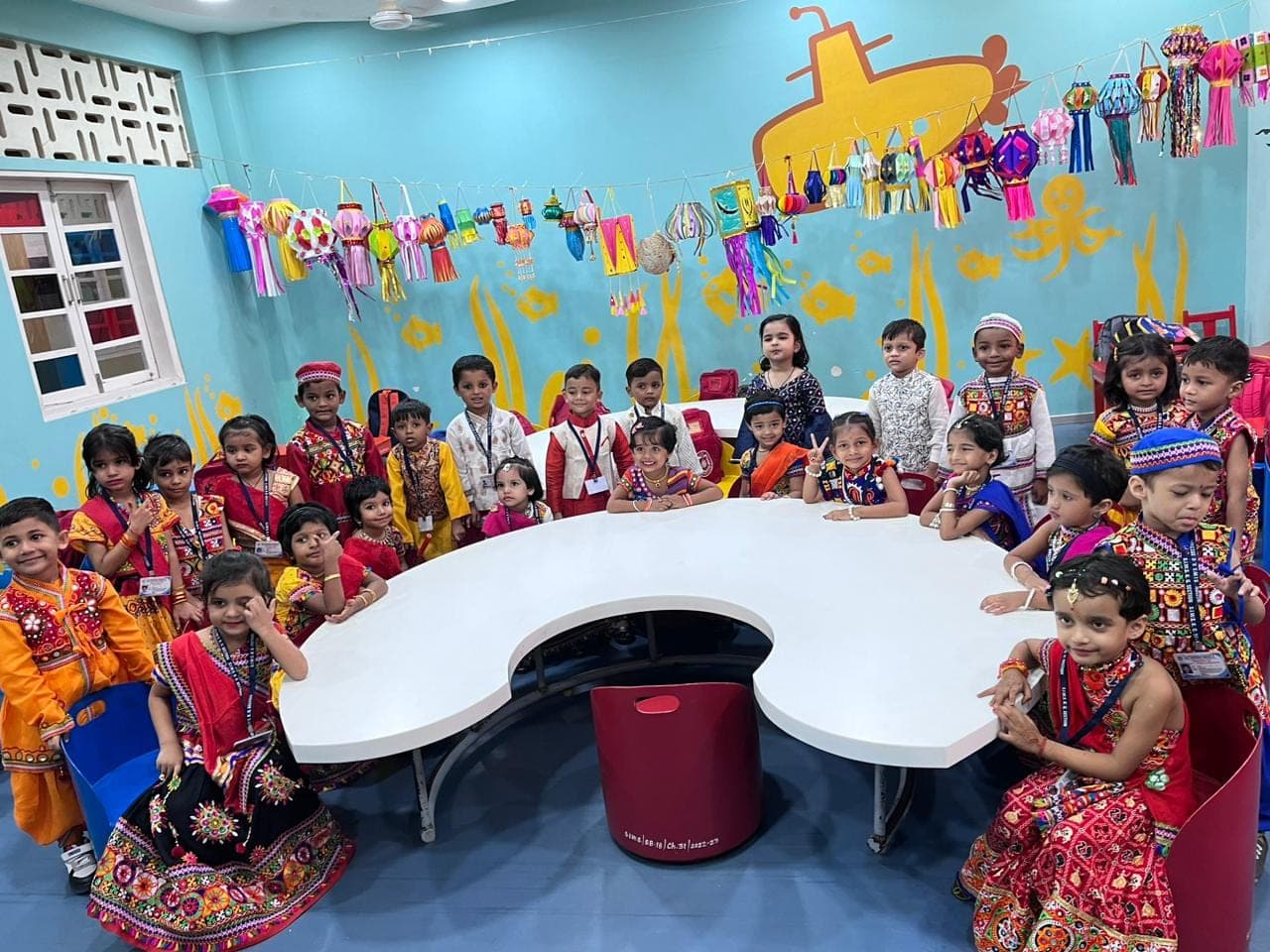 A Kindergarten festival celebration.