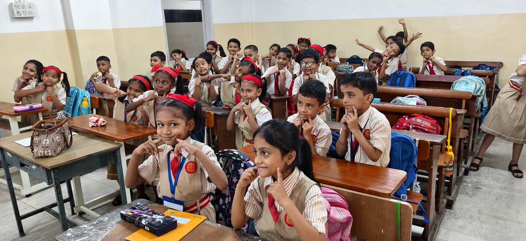 Student activities at SIWS Primary School, Wadala campus.